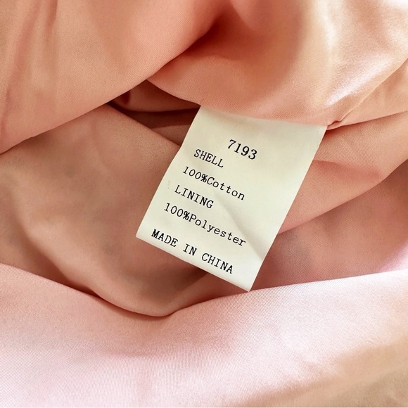 Pretty Garden Eyelet Short Lantern Puffy Sleeve  Blouse Size Medium Dusty Pink - Picture 7 of 9